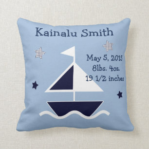 Aangepaste "Nautical/Sailboat" Keepomwille Pillow Kussen