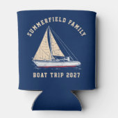 Aangepaste Nautical Sailing Matching Family Boat T Blikjeskoeler (Achterkant)