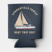 Aangepaste Nautical Sailing Matching Family Boat T Blikjeskoeler (Voorkant)