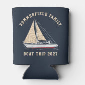 Aangepaste Nautical Sailing Matching Family Boat T Blikjeskoeler (Achterkant)