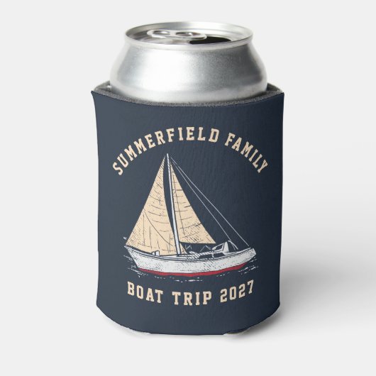 Aangepaste Nautical Sailing Matching Family Boat T Blikjeskoeler (Blikje Achterkant)