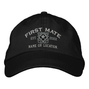 Aangepaste Nautical Star Embroidery First Mate Geborduurde Pet