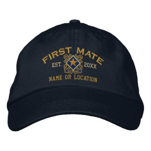 Aangepaste Nautical Star Embroidery First Mate Pet