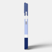 Aangepaste Nautical Stripes Blue en White Case-Mate iPhone Case (Achterkant / Links)