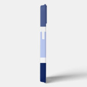 Aangepaste Nautical Stripes Blue en White Case-Mate iPhone Case (Achterkant / Rechts)