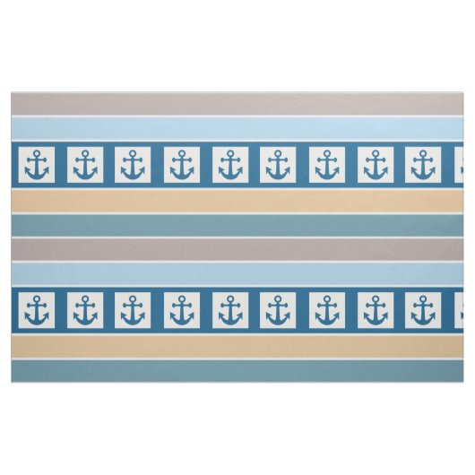 Aangepaste Nautical Stripes fabric Stof (Yard (91,4 cm))