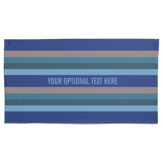 Aangepaste Nautical Stripes-kussenslopen Kussensloop (Voorkant)