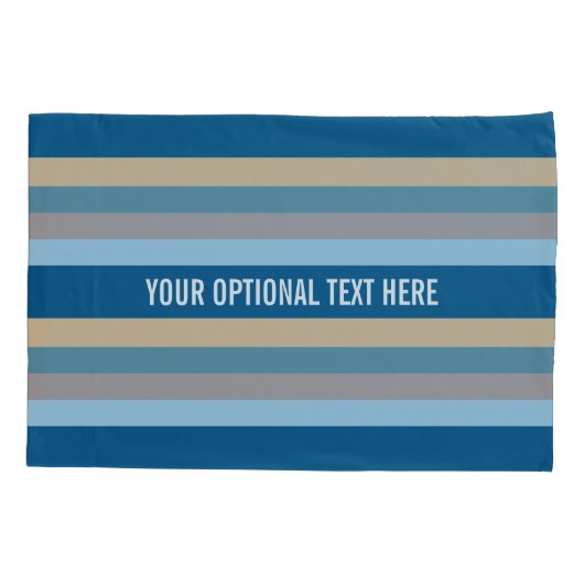 Aangepaste Nautical Stripes-kussenslopen Kussensloop (Achterkant)