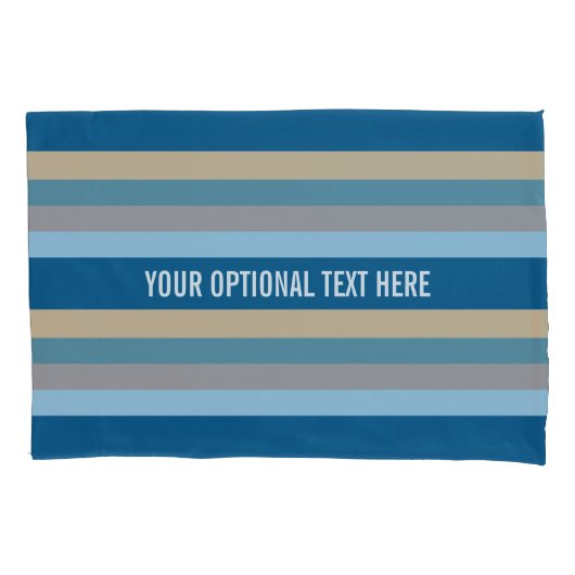 Aangepaste Nautical Stripes-kussenslopen Kussensloop (Voorkant)