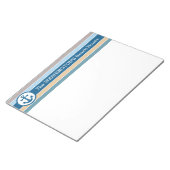 Aangepaste Nautical Stripes-laptop voor tekst Notitieblok (Schuin)