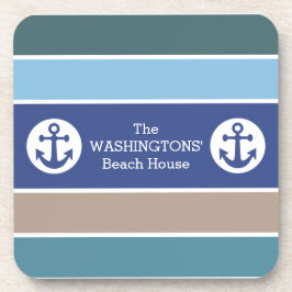 Aangepaste Nautical Stripes onderzetter set