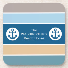 Aangepaste Nautical Stripes onderzetter set