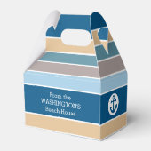 Aangepaste Nautical Stripes-vakken Bedankdoosjes (Achterkant)