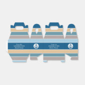 Aangepaste Nautical Stripes-vakken Bedankdoosjes (Uitgevouwen)