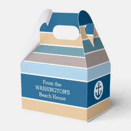 Aangepaste Nautical Stripes-vakken Bedankdoosjes