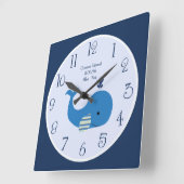 Aangepaste Nautical Wall-klok voor walvis Vierkante Klok (Hoek)