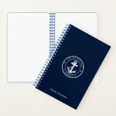 Aangepaste Nautilus Anker en Bootnaam Notitieboek (Binnen)