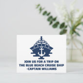 Aangepaste Nautilus Anker Strand Cruise Boot Briefkaart (Staand voorkant)