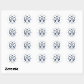 Aangepaste Nautilus Gekruiste Ankers Bootnaam Fami Ronde Sticker (Vel)