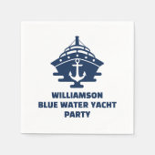 Aangepaste nautische anker boot feest servet (Voorkant)
