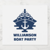 Aangepaste nautische anker boot feest sparkling wijnetiket (Enkel label)