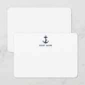 Aangepaste Nautische Anker Boot Naam Cruise Crew Bedankkaart (Voorkant / Achterkant)