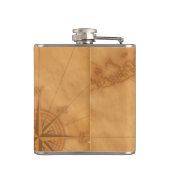 Aangepaste Nautische Anker en Wiel Heupfles (Achterkant)