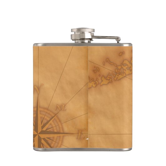 Aangepaste Nautische Anker en Wiel Heupfles (Achterkant)