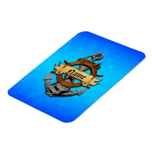 Aangepaste Nautische Anker en Wiel Magneet (Linkerzijde)