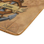 Aangepaste Nautische Anker en Wiel Snijplank (Hoek)