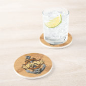 Aangepaste Nautische Anker en Wiel Zandsteen Onderzetter (Zijkant)