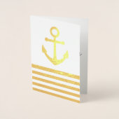 Aangepaste nautische anker gestreept dank u kaart (Voorkant)