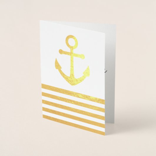 Aangepaste nautische anker gestreept dank u kaart (Voorkant)