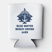 Aangepaste Nautische Anker Strandfeest Blikjeskoeler (Voorkant)