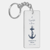Aangepaste nautische anker trouw swag sleutelhanger (Voorkant Links)