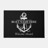 Aangepaste nautische anker welkom aan boord deurma deurmat (Voorkant)
