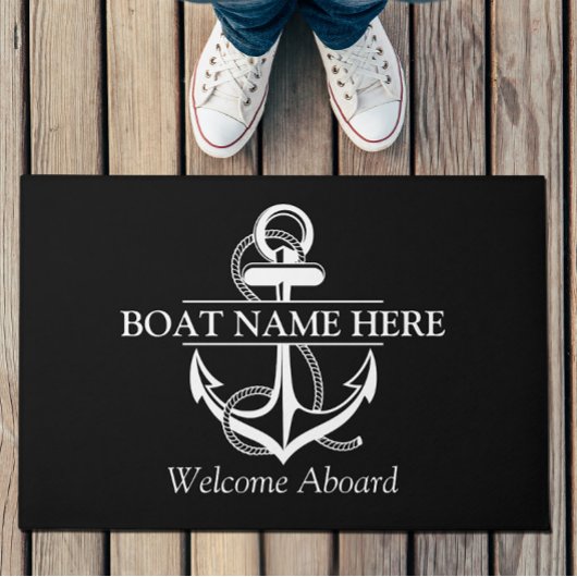Aangepaste nautische anker welkom aan boord deurma deurmat