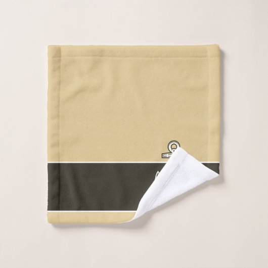 Aangepaste nautische anker zand tan bruin bad handdoek (Wasdoekje)