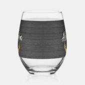 Aangepaste nautische boot Anker Naam hout Wijnglas Zonder Voet (Rechts)