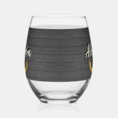 Aangepaste nautische boot Anker Naam hout Wijnglas Zonder Voet (Links)