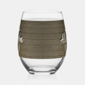 Aangepaste nautische boot Anker Naam hout Wijnglas Zonder Voet (Rechts)