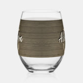 Aangepaste nautische boot Anker Naam hout Wijnglas Zonder Voet (Links)