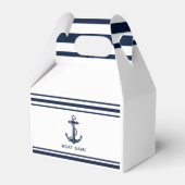 Aangepaste nautische bootanker en naam bedankdoosjes (Voorkant Zijde)