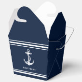 Aangepaste nautische bootanker en naam bedankdoosjes (Open)