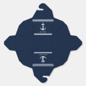 Aangepaste nautische bootanker en naam bedankdoosjes (Ongevouwen)