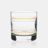 Aangepaste nautische bootnaam anker marine blauwe  whisky glas (Rechts)