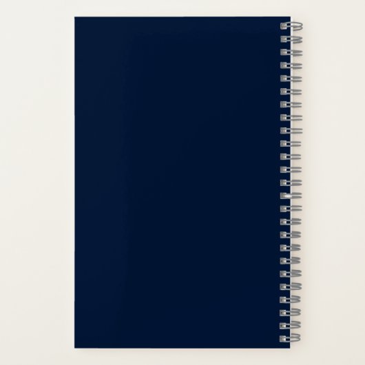 Aangepaste nautische bootnaam marine blauw anker notitieboek (Achterkant)