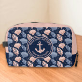Aangepaste nautische bootnaam Plush Navy Toilettasje