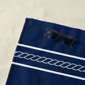 Aangepaste nautische bootnaam Welkom aan boord ank Strandlaken (In situ)