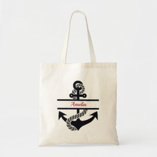 Aangepaste Nautische Canvas tas met Anchor